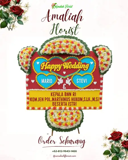 Papan Bunga Pernikahan Balam